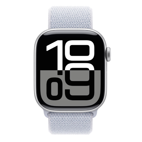 Apple Watch Series 10 GPS 42mm Silver Aluminium Case with Blue Cloud Sport Loop