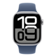 Apple Watch Series 10 GPS + Cellular 42mm Silver Aluminium Case with Denim Sport Band - S/M MWX33QC/A