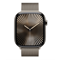 Apple Watch Series 10 GPS + Cellular 46mm Natural Titanium Case with Natural Milanese Loop - M/L MWYC3QC/A
