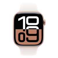 Apple Watch Series 10 GPS + Cellular 46mm Rose Gold Aluminium Case with Light Blush Sport Band - M/L MWY73QC/A