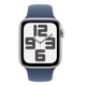 Apple Watch SE GPS 44mm Silver Aluminium Case with Denim Sport Band - M/L MXER3QC/A