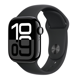 Apple Watch Series 10 GPS + Cellular 42mm Jet Black Aluminium Case with Black Sport Band - M/L MWX73QC/A