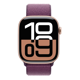 Apple Watch Series 10 GPS + Cellular 46mm Rose Gold Aluminium Case with Plum Sport Loop MWY83QC/A