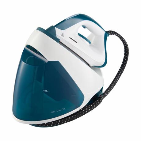 Statie de calcat Heinner IdeaSteam HIS-D2005WB, Putere: 2200 W, Presiune: 5 Bari, Rezervor: 1.2 L, 4 setari de temperatura, Alb-Albastru