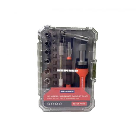 HEINNER SET 35 PIESE - SURUBELNITA CU CLICHET CU ACC