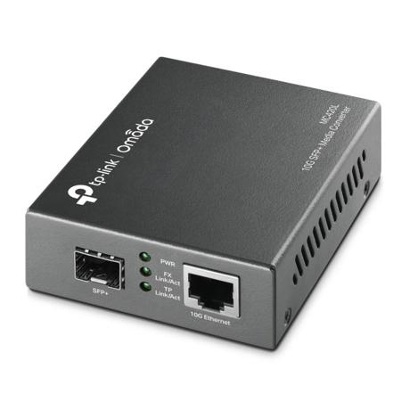 Omada 10G Multi-Gigabit RJ45 to 10G SFP+ Slot Supporting MiniGBIC Modules PORT: 1× 10G SFP+ Slot, 1× 10G Multi-Gigabit RJ45 Port (Auto MDI/MDIX) SPEC: Chassis MC1400 Rack-mountable