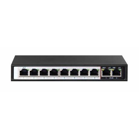 Extralink CERES  PoE Switch  8x 100Mb/s PoE/PoE+ 2x RJ45 Uplink 100Mb/s 96W