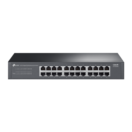 LiteWave 24-Port Gigabit Switch PORT: 24× Gigabit RJ45 Ports SPEC: 1U 13-inch Rack-mountable Steel Case FEATURE: Plug and Play