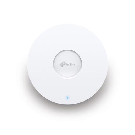 Omada  AX3000 Ceiling Mount Dual-Band Wi-Fi 6 Access Point PORT: 1×2.5G RJ45 Port SPEED:1148Mbps at  2.4 GHz + 4804 Mbps at 5 GHz FEATURE: 802.3at POE+ and 12V DC (Power Adapter is not included), 4 ×Internal Antennas, MU-MIMO, 160MHz Supported, Seamless Roaming, Band Steering, Beamforming, Load