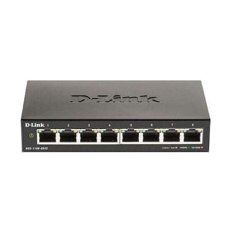 Switch D-Link DGS-1100-08PV2, 8 port, 10/100/1000 Mbps