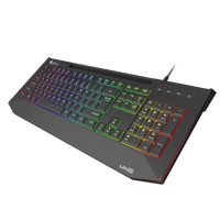 Tastatura gaming cu fir Genesis LITH 400, iluminare RGB, mecanism taste X-Scissors, numar taste 104, lungime cablu 1.8m, dimensiuni 465 x 25 x 195 mm, negru