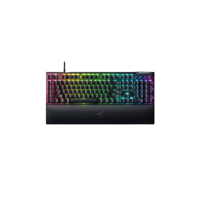 Tastatura mecanica gaming BlackWidow V4 (Yellow Switch), taste ABS, layout US, iluminare RGB, cu 6 butoane customizabile, suport pentru incheietura magnetic, negru