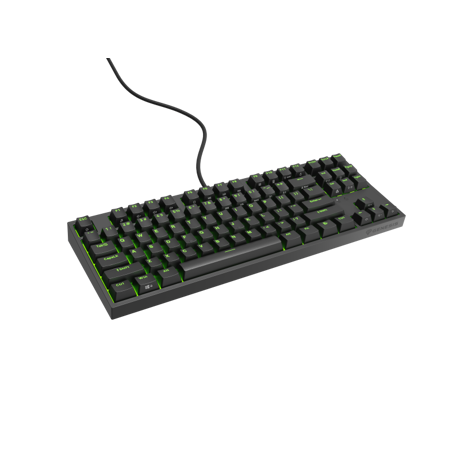 Tastatura gaming mecanica cu fir Genesis Thor 404 TKL, iluminare RGB, switch Linear, switch model Gateron Yellow Pro, numar taste 87, 11 butoane multimedia, lungime cablu 1.8m, dimensiuni 358 x 133 x 38 mm, negru