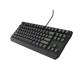 Tastatura gaming mecanica cu fir Genesis Thor 230 TKL, iluminare RGB, switch Linear, switch model Outemu Brown, numar taste 87, 11 butoane multimedia, lungime cablu 1.6m, dimensiuni 363 x 155 x 39 mm, negru