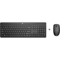HP 235 Wireless Mouse and Keyboard Combo, Culoare: Negru, Dimensiuni: 44 x 14,62 x 2,76 mm (tastatură); 6,33 x 11,5 x 3,62 cm (mouse), Greutate: 0,5 kg (tastatură); 0,06 kg (mouse), Garantie 1 an