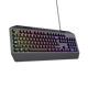 Tastatura Trust cu fir GXT836 Evocs, numar butoane 114, interfata USB 2.0, conector USB-A, iluminare RGB rainbow, negru