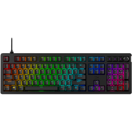 Tastatura gaming mecanica HyperX Alloy Rise, iluminare RGB (16,777,216 culori), Hyperx linear switch, 100% anti-ghosting, layout US, negru