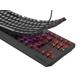Tastatura gaming mecanica cu fir Genesis Thor 230 TKL, iluminare RGB, switch Linear, switch model Outemu Brown, numar taste 87, 11 butoane multimedia, lungime cablu 1.6m, dimensiuni 363 x 155 x 39 mm, negru