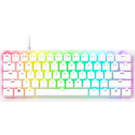 Tastatura Razer Huntsman V3 Pro Mini, swtich Razer™ Analog Optical Switch Gen-2, iluminare Razer Chroma RGB, US layout, alb