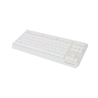 Tastatura gaming mecanica wireless Genesis Thor 230 TKL, iluminare RGB, 87 taste, 11 butoane multimedia, alb