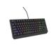 Tastatura gaming mecanica cu fir Genesis Thor 230 TKL, iluminare RGB, switch Linear, switch model Outemu Brown, numar taste 87, 11 butoane multimedia, lungime cablu 1.6m, dimensiuni 363 x 155 x 39 mm, negru