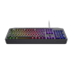 Tastatura Trust cu fir GXT836 Evocs, numar butoane 114, interfata USB 2.0, conector USB-A, iluminare RGB rainbow, negru