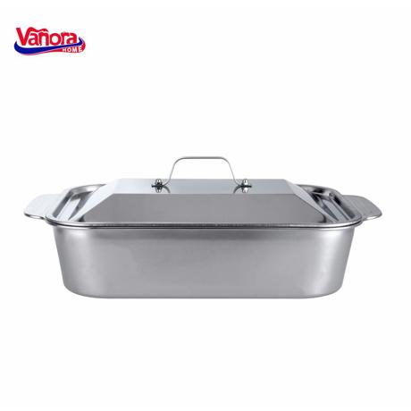 TAVA INOX CU CAPAC 36.5x22x7 CM, ZIRA, VANORA HOME