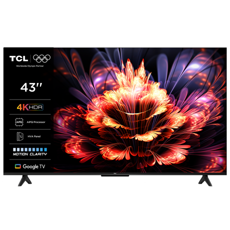 Televizor TCL LED 43V6C, 108 cm, Smart Google TV, 4K Ultra HD, (Model 2025)