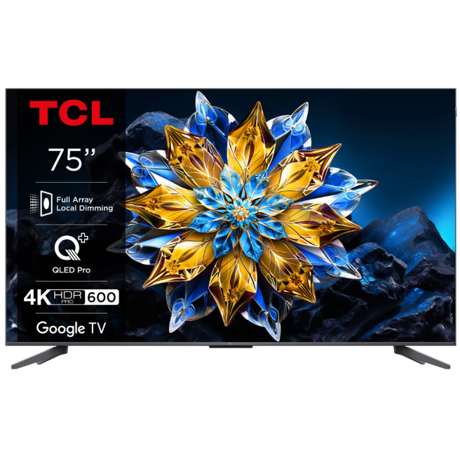 Televizor QLED TCL 75C61B PRO, 190 cm (75"), 4K, Smart TV, WiFi, Negru