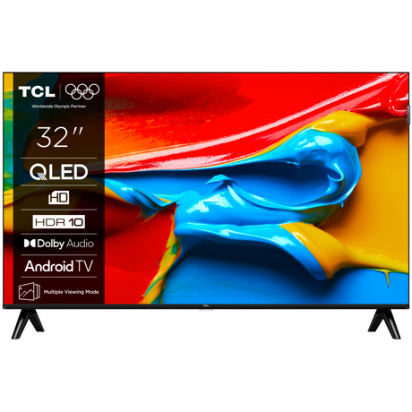 Televizor TCL QLED 32V4C, 80 cm, Smart Google TV, HD, (Model 2025)