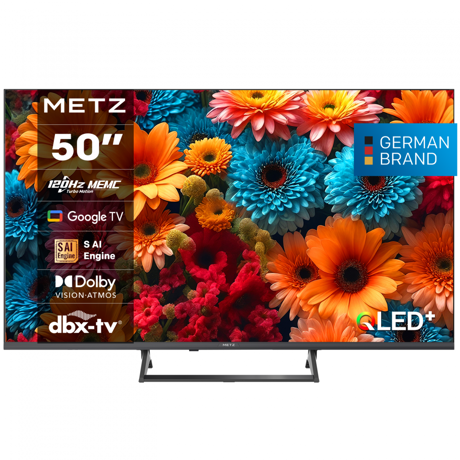 Televizor METZ QLED 50MQF7500Z, 126 cm, Smart Google TV, 4K Ultra HD, 100Hz, Clasa F (Model 2025)