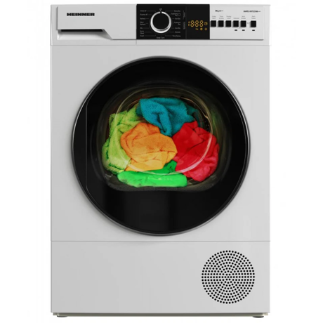 Uscator de rufe cu pompa de caldura Heinner HHPD-V10T2CHA++, Capacitate incarcare 10kg, 15 programe de uscare,  Display LED, Program rapid camasi 20 min, Program expres 34 min, Program Baby Care, Functie Start intarziat, Functie anti-sifonare,  Lumina cuva, Clasa A+/E, Selector nivel