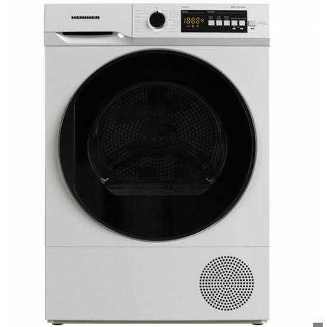 Uscator de rufe cu pompa de caldura Heinner HHPD-V10T2KA++, 10kg, Clasa energetica A+/E, 15 programe de uscare, Display LED, Program rapid camasi 20 min, Program expres 34 min, Program Baby Care, Functie Start intarziat, Functie anti-sifonare, Lumina cuva, Selector nivel uscare, Alb