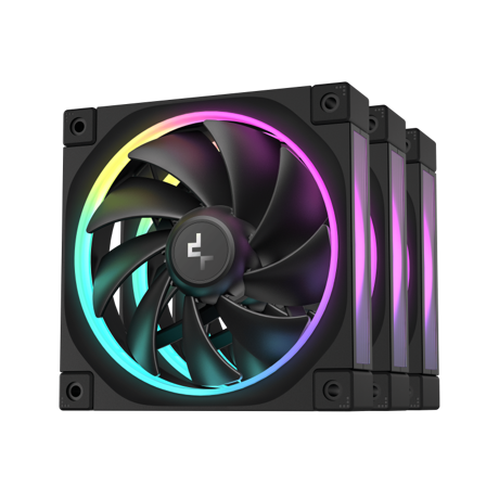 Ventilatoare DEEPCOOL FL12-3in1 120mm, CFM 55, presiune 2.82 mmAq, viteza de rotatie 500-2150 RPM +/- 10%