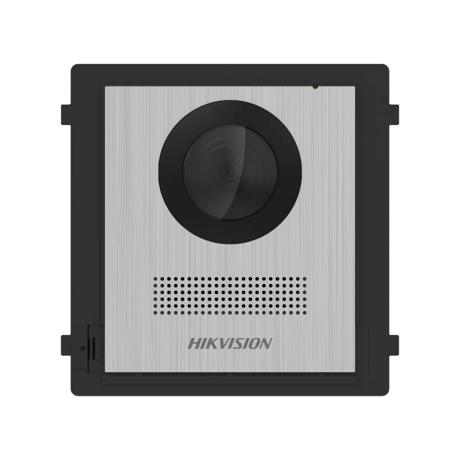 Post videointerfon de exterior pentru blocuri Hikvision DS-KD8003-IME1 (B)NS  2MP HD Camera, Fish eye, IR Supplement, RAM 256 MB,2 lock relays, 4-ch alarm input,Wired network 10/100 Mbps self-adaptive Ethernet, Network interface 1 RJ45, 12 VDC Power Input, Working temperature -40° C to 60° C, IP65