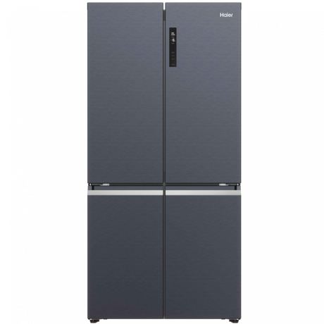 Frigider side by side Haier HCR5919ENMB, 528 l, Total No Frost, Motor Inverter, Sistem Antibacterian, Display LED, Super Cooling, Super Freezing, Clasa E, H 190 cm, Brushed black