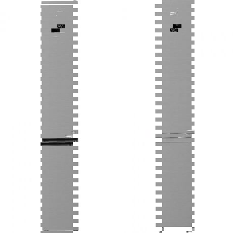 Combina frigorifica Beko B5RCNA405HXB, 355 l, No Frost, HarvestFresh, AeroFlow, Clasa D, 203,5 cm, Metal Look