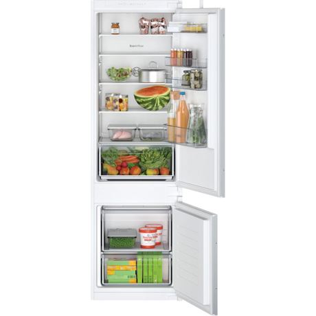 Combina frigorifica incorporabila Bosch KIV87NSE0, 270 l, Low Frost, EcoAirflow, Iluminare LED, Clasa E, H 177.5 cm