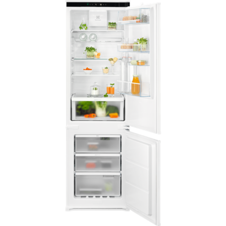 Combina frigorifica incorporabila Electrolux LNG7TE18S, 256 l, Fresh Frost Free - No Frost, Control electronic, Control umiditate, Ventilator interior, Clasa E, H 178 cm