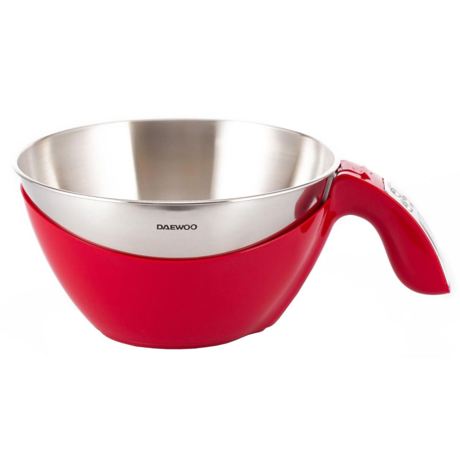 Cantar de bucatarie Daewoo DKS45R, suprafata din inox, capacitate 5 kg, unitate de masura : 1 g, auto zero, auto inchidere/deschidere, indicator baterie descarcata,