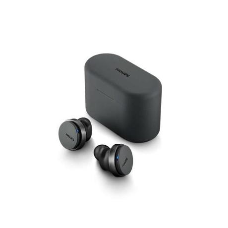 Casti audio true wireless Philips TAT8506BK/00, Anularea zgomotului Pro, Reducere zgomot produs de vânt, Design sofisticat, Potrivire universală, Negru