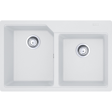 Chiuveta Franke Urban UBG 620-78, Fragranite, 78x50 cm, 2 cuve, Bianco 114.0687.309