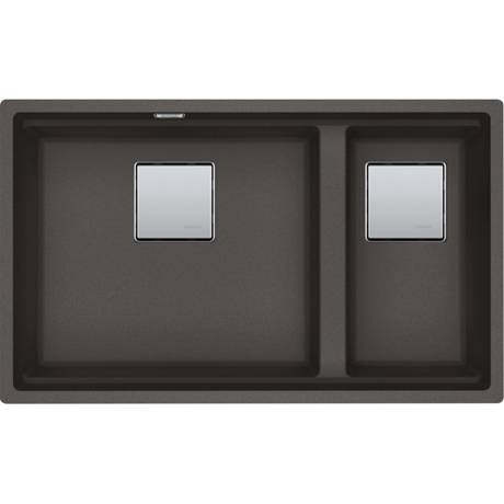 Chiuveta Franke Fragranite Kubus 2 KNG 120 Slate Grey 125.0714.199, 76x46 cm, 2 cuve
