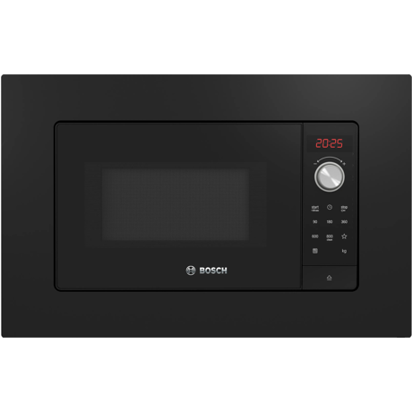 Cuptor cu microunde incorporabil Bosch BFL623MC3, 800 W, 20L, Autopilot 7, Afisaj LED, QuickStart, Program autocuratare - hidroliza, Negru