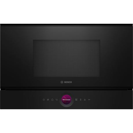 Cuptor cu microunde incorporabil Bosch BFR7221B1, 21 l, 900 W, AutoPilot7, Inverter, Deschidere usa Dreapta, Touch Control, Negru