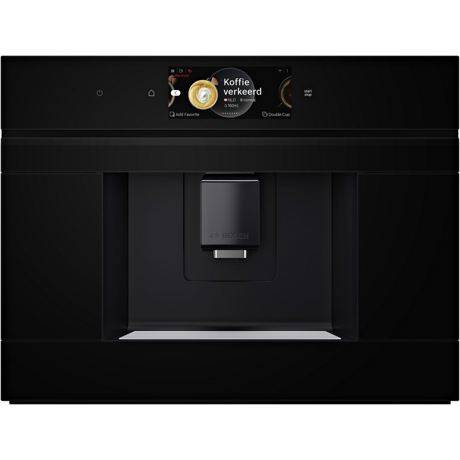 Espresor incorporabil Bosch CTL9181B0, Pompa 19 Bari, 2.4 l, Sistem spumare lapte, OneTouch DoubleCup, AromaDouble Shot, Home Connect, Seria 8, Negru