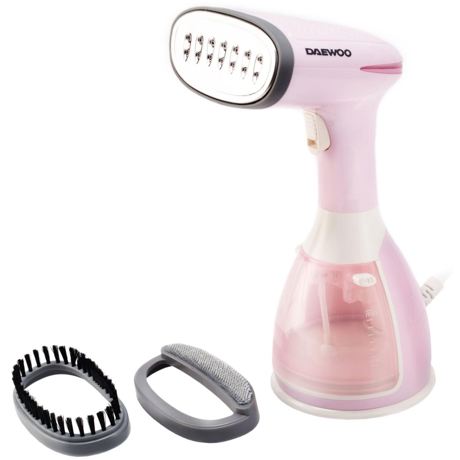 Aparat de calcat cu aburi Daewoo DGS1500PK, 1500 W, placa abur din inox, buton abur continuu, incalzire rapida, rezervor apa de 280 ml, abur de mare putere: 60 gr/min