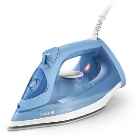 Fier de calcat PHILIPS Seria 3000 DST3020/20, 2200W, 160g/min, 300ml, talpa ceramica, albastru-alb