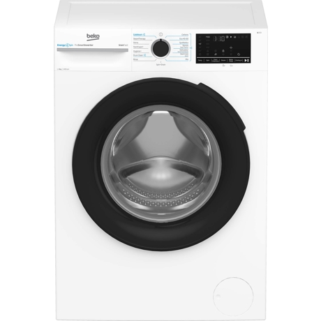 Masina de spalat Beko BM3WFSU48415WB, 8 kg, 1400 rpm, Clasa A, Motor ProSmart Inverter, EnergySpin, ColdWash, SteamCure, Alb
