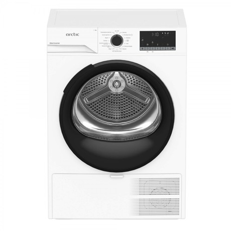 Uscator de rufe Arctic A2T28249W, Pompa de caldura, 8 kg, 15 programe, Clasa C, Motor Silent Inverter, Aqua Surf, Alb